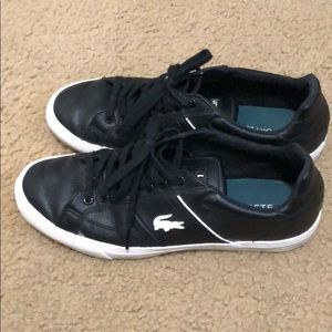 Lacoste men black leather sneaker